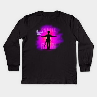 His Purpleness Kids Long Sleeve T-Shirt